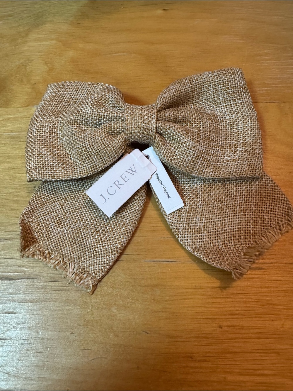 NWT J.Crew Canvas Bow Hair Clip in Golden Desert BW793